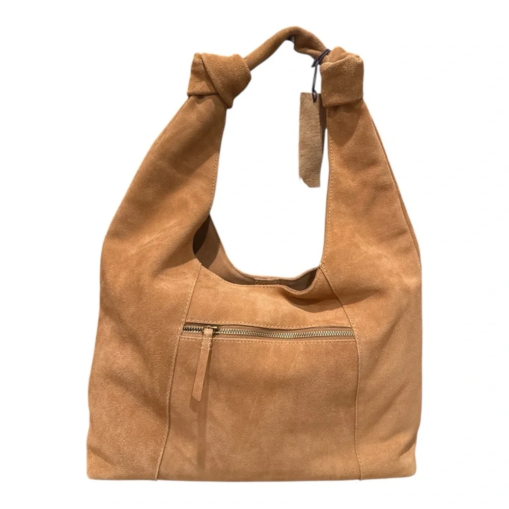 American Leather Co. Marietta Knot Hobo 2.0‎ Nutmeg Suede
